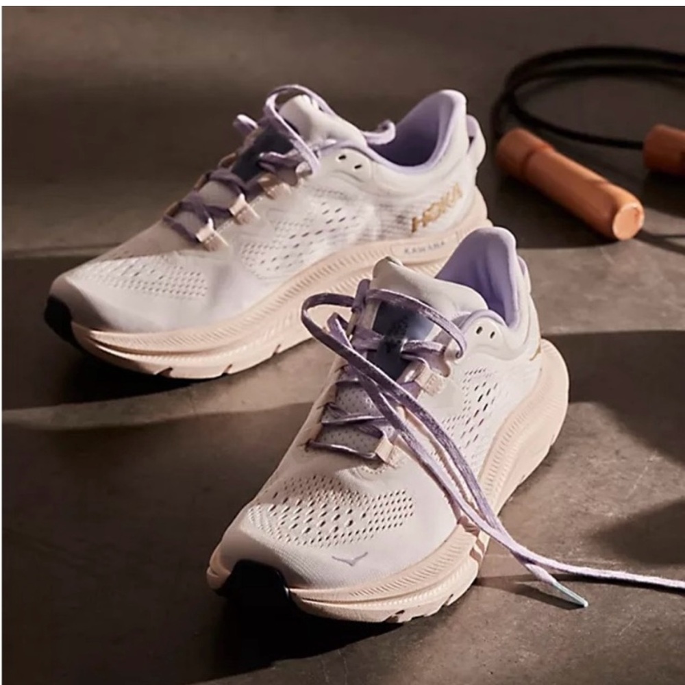 Free people x Hoka Kawana 2 Eggnog lavender sneakers running shoes